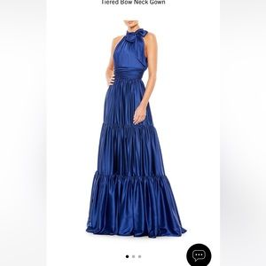 Mac Duggal tiered blue dress